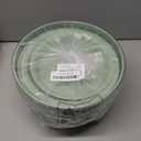 WSMKSZ Medium Plant Pots 10/9/8 inch, Flower Pots for Indoor Outdoor Plants, Set of 3 Modern Decorative Plastic Planters with Drainage Holes and Saucers for House Porch Garden Plants, Green