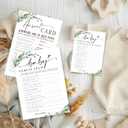 2 x Baby Family Feud Baby Shower Game, 30 Greenery And White Game Cards For Girl Boy With 1 Answer Card, Gender Reveal Games, Baby Announcement,Party Favor & Supplies-B12