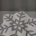 Drydiet Winter Snowflake Bathroom Rug Snowflake Bath Mat Non Slip Washable Rug Welcome Decorative White Gray Doormat for Winter Home Decor Holiday Kitchen Decorations 23.62 Inch