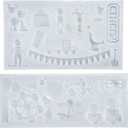 Carnival Circus Fondant Silicone Molds Amusement Park for Baby Shower Birthday Cake Decoration, Cupcake Topper, Chocolate, Epoxy Resin, Polymer Clay 32-cavity