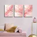Pink Marble Abstract Canvas Wall Art Pink and Gold Abstract Marble Wall Decor Pictures Neutral Modern Minimalist Posters Prints for Living Room Bedroom Home Decoration 16x24in