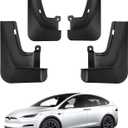 BASENOR 2026 Tesla Model X/Model X Plaid Mud Flaps Splash Guards No Drilling No Tape Mudguards Vehicle Tire Protector Mudflaps for 2022-2026 Tesla Exterior Accessories (Set of 4)
