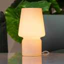 Mushroom Lamp,Mother's Day Gifts,Small Table Lamp,Cute Nightstand Kitchen Mini Lamp,Glass Table Lamp,Suitable for Bedrooms, Kitchens, Living Rooms, Bedside, Girl GiftsWhite