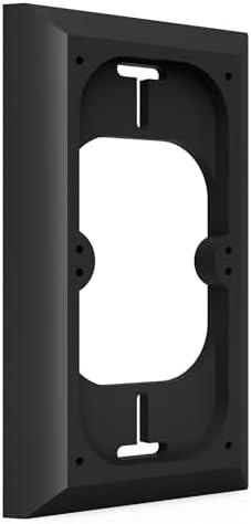 Hidden River Lab Premium RING Battery Doorbell Mount, Wall Plate 5.75 x 3.5 inch - Compatible with Ring Battery PRO, Ring Battery PLUS, Ring 3, Ring 4 - BLACK