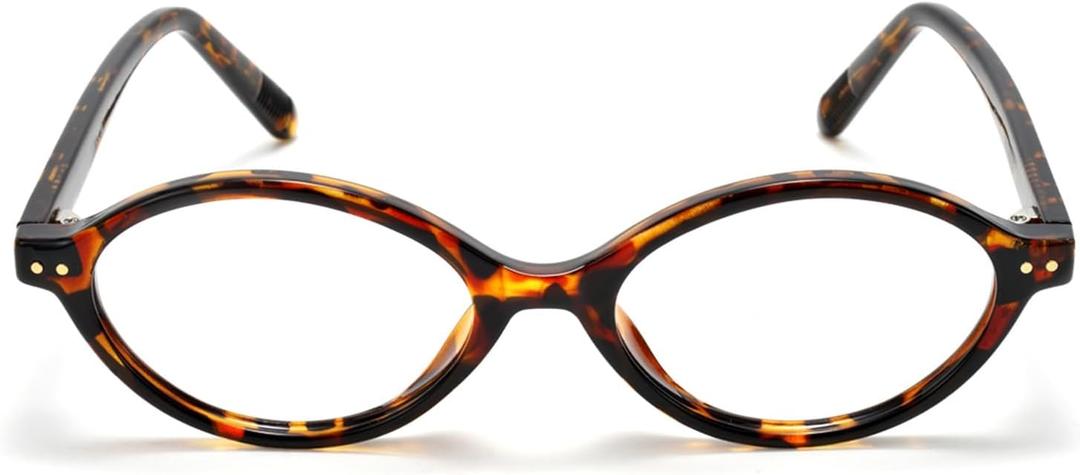 TIJN Olisa Blue Light Blocking Glasses for Women Men,Oval Glasses Frame Bluelight Glasses for Gaming/Computer/Screen (01.whiskey Tortoise)