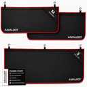 AMALOOT 3Pcs Thick 3-Layer Magnetic Fender Covers for Mechanics Car Fender Protector with 26 Heavy-Duty Magnets, Automotive Fender Cover for Cars Trucks SUVs Mechanic Fender Cover Mat, Size M