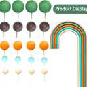 Gyufise 26Pcs Rainbow Cake Toppers DIY Baking Colorful Balls Cake Decorations for Wedding Anniversary Baby Shower Birthday Party Supplies Pink Purple