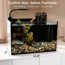 Nano Nature Aquarium Kit,2.8 Gallon Small Aquarium Set Glass Fish Tank with Waterfall Filter and Light for Beginners and Children to Keep Betta Fish, Goldfish, Shrimp, and Aquatic Plants