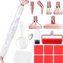 RaySoar Diamond Art Pens Diamond Art Tools Painting Pen with Screw Metal Tips Multi-Placer Tool Accessories for Adults Gem Rhinestone Picker Stylus White (Blooming White-Rose Gold tips)