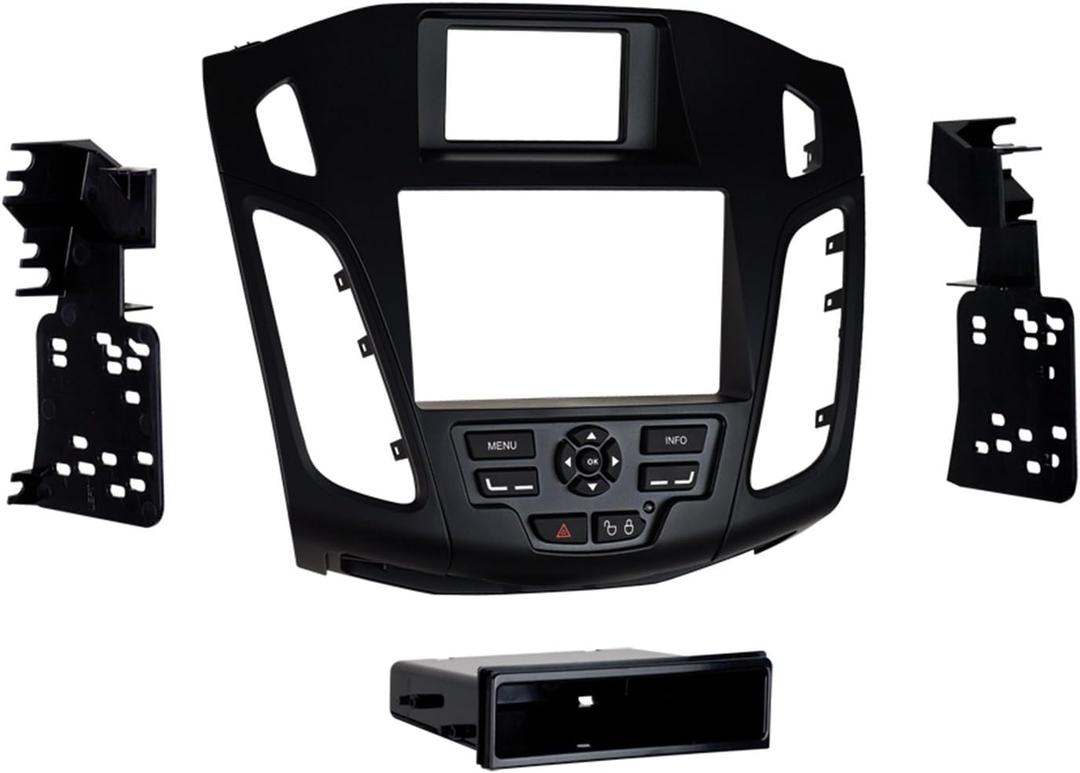 Metra 99-5827B Double/Single DIN Radio Installation Kit for 2012-Up Ford Focus, Black