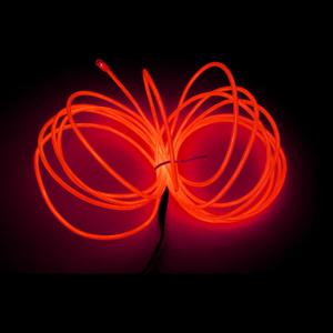 MaxLax EL Wire Red, 9.8ft/3m Portable Battery Pack Neon Light Strip 360 Cuttable Glowing Rope Lights for Parties, Halloween, DIY Decoration