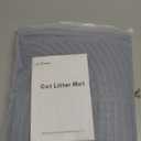 Cat Litter Box Mat, 47" x 35" Extra Large Silicone Waterproof Litter Trapping Mat for Scatter Control Soft on Kitty Paws Non-Slip Easy to Clean (Grey)