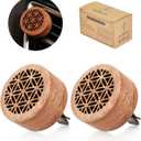 Essential Oil Car Diffuser, 2 PCS Car Aromatherapy Wood Diffuser with Vent Clip