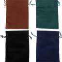 4pcs Soft Velvet Jewelry Pouches with Drawstrings - Small Velvet Bag for Jewelries Bracelets Necklaces Earrings Portable Trinket Bags for Festivals and Parties