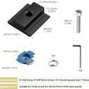 Anbte 10pcs Solar Panels Mid Clamps for Unistrut, Aluminium Solar Panel Brackets 30mm/35mm, Mounting Kit for Metal Roof, Tin Roof, Flat Roof, Sheet Roof, Black