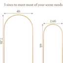 Toolterritary Metal Arch Backdrop Stand and Cover Set, 7.2FT, 6FT Party Backdrop, Easy to Assemble, Backdrop Stand for Parties, Birthday, Baby Showe