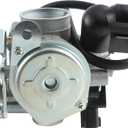 16100-GEZ-673 Carburetor Compatible with Honda Ruckus NPS50 2003-2019 Carb with Gas Fuel Shutoff Valve, Fuel Filter, Fuel Line Clamps, Cleaner Tool Kit