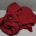 Amazon Basics Lightweight Super Soft Easy Care Microfiber 4 Piece Bed Sheet Set with 14-Inch Deep Pockets, Comfortable Queen, Burgundy, Solid