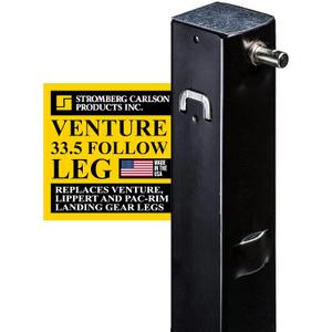 Stromberg Carlson LG-177201 Venture Follow Leg - 5th Wheel Landing Gear Replacement for RV, Camper & Trailer - Compatible with Venture, Lippert & Pac-Rim - Pin Included - Black, 33.5" Leg