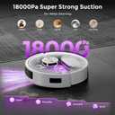 Robot Vacuum and Mop Combo, Robot Vacuum Cleaner with Bagless Self Emptying Station, 18000Pa Suction, LiDAR Navigation, ideal for Pet Hair, Carpet & Hard Floor, Compatible with App/Alexa/Voice Control