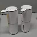 2 Pack Automatic Soap Dispensers,12.8oz/380ml USB Touchless Automatic Foaming Soap Dispenser,Rechargeabled Wall Mounted Smart Soap Dispenser for Bathroom Kitchen Dish Soap (White)