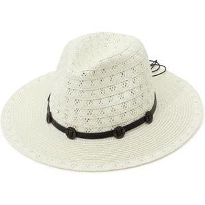 Straw Sun Hats for Women Men Panama Fedora Summer Hat with Leather Belt Wide Brim Beach Sun Jazz Cap (7-7 1/4, 1#beige)