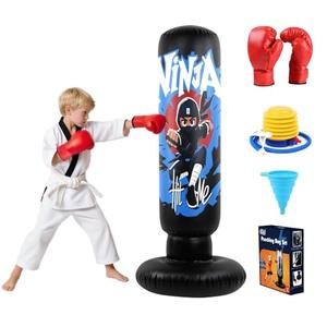 Punching Bag for Kids - Inflatable Boxing Bag, Holidays, Birthday Gifts, Kick Bag Equipment for Practice Karate, Taekwondo Kids Punching Bag Birthday Gifts for 36 Months+