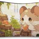 Cartoon Hamster Cosmetic Bag for Women Cute Small Makeup Organizer Pouch with Zipper Cartoon Hamster Toiletry Makeup Bag Gifts for Women Hamster Lovers