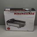 KitchenAid Large Capacity Full Size Rust Resistant Dish Rack with Angled Drain Board and Removable Flatware Caddy, Light Grey