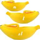 Banana Cat Bed for Cats & Small Dogs Funny Yellow Plush Pet Cave, Indoor Hideaway for Kittens, Puppies, and Small Pets