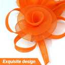 Fascinators Hats for Women Derby Hat Tea Party Headband for Cocktail, Wedding, Church, Fancy Dress Party (Orange)