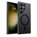 SUPFINE Magnetic for Samsung Galaxy S23 Ultra Case, (Built-in Magnets) (Military Grade Drop Protection) Slim Translucent Shockproof Phone Case,Black