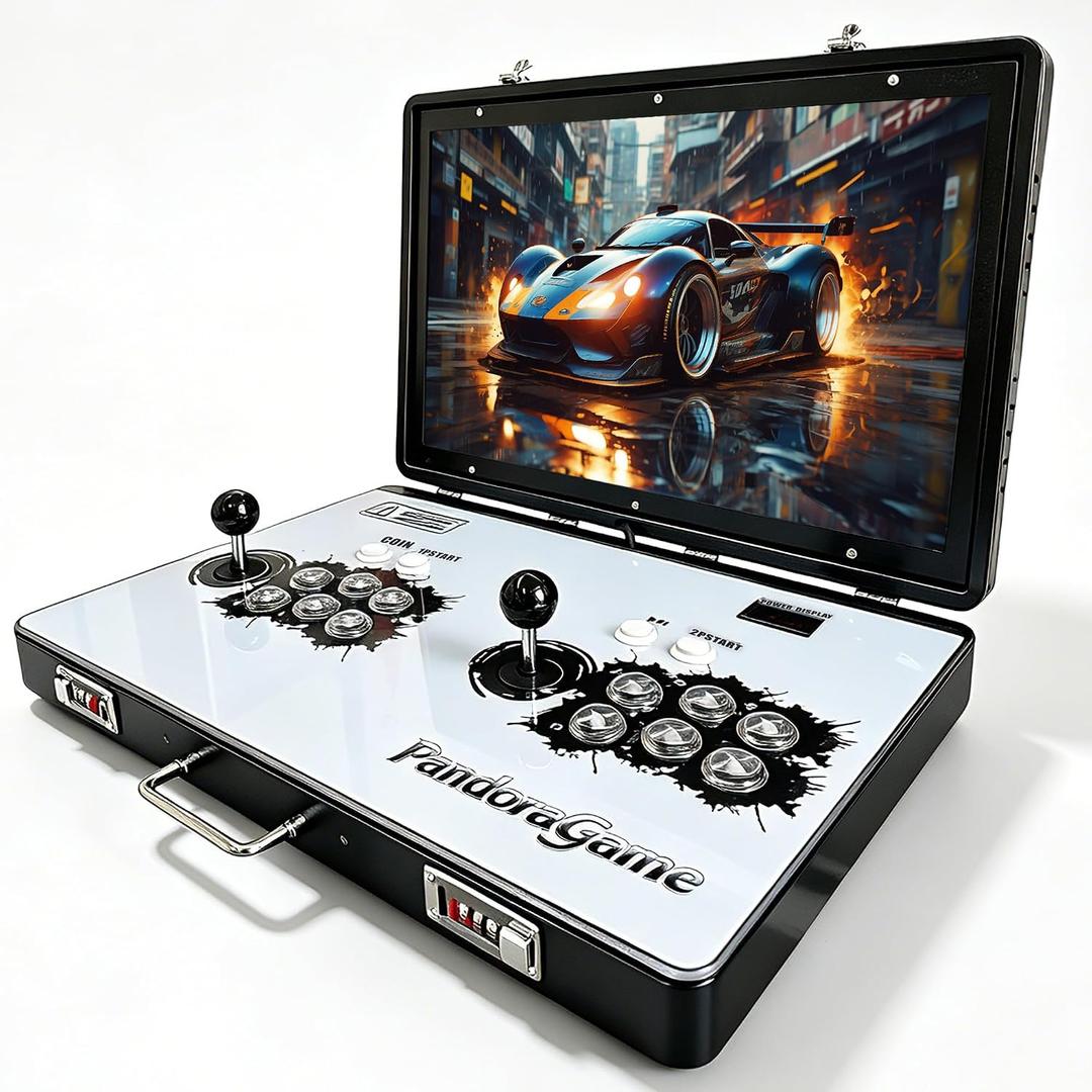 36000 Arcade Games Console 22in Screen WiFi Built-in, Portable metal HD display, retro 3D games with WiFi updates, search/save/load/hide/cheat, HDMI/VGA, for travel, parties, dorm
