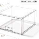 BINO | Stackable Storage Drawers, Tall X-Large - Clear | THE CRATE COLLECTION | Storage Bins With Drawers | Bathroom Organizers | Under Sink Organizer | Vanity Cabinet Home Organization