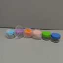 AOZITA 6 Pack Salad Dressing Container To Go, 2 oz Glass Small Condiment Containers with Lids for Lunch Box, Reusable Leakproof Sauce Cups for Picnic and Travel (Bright)