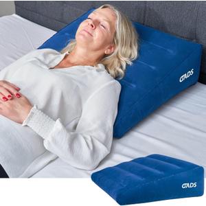Inflatable Wedge Pillow for Sleep and Comfort  Portable Wedge Pillow for Travel, Blow Up Bed Wedge Pillows for Adults