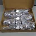 33mm x 4 3/4" Chromed Spike Lug Nuts Covers Push On, Truck Chrome ABS Plastic Pointed Spiked Push-on Lug Nut Cover for Semi Trucks, Pack of 20