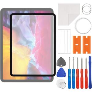 New Front Screen Glass Outer Panel Lens Replacement Compatible with iPad Pro 11 1st/ 2nd A1934 A1979 A1980 A2013 A2068 A2228 A2230 with OCA Upgraded Repair Kit-- No LCD Screen and Touch Digitizer