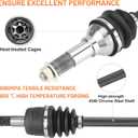 Front Left & Right CV Axle Shaft with Wheel Bearing for Yamaha Grizzly Bruin 350 400 Kodiak Wolverine 450 4x4 2003 2004 2005 2006 2007 2008 2009 2010 2011 5GH-2510J-00-00, 5ND-F518G-00-00