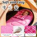 Uniqwamer 0 Degree Cotton Flannel Sleeping Bag for Adults Kids - 4 Seasons Cold & Warm Weather Lightweight Waterproof Camping Sleeping Bags for Traveling Hiking Camping, 86.6" x 31.5"