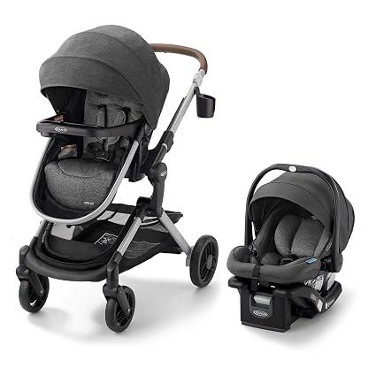 Graco Modes Pramette Travel System, Car Seat and Stroller Combo, Includes SnugRide LX Infant Car Seat and Baby Stroller with True Pram Mode, Reversible Seat, One Hand Fold, Extra Storage, Ontario, Manufactured Date: 01/26/2026