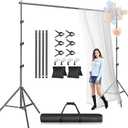 EMART Photo Backdrop Stand kit, 10 x 10 ft Back Drop Adjustable Frame for Photography, Photoshoot Banner Background Support Holder for Parties Dectoration