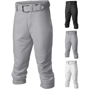 Easton Boy's PRO+ Baseball Pants | Youth Sizes | Full Length | Elastic Bottom | Multiple Colors (Gray, M)