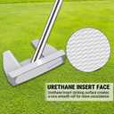 MAZEL Tour GS Men's Golf Putter,Right Handed,Golf Head Cover Included (Zero Torque Putter,Silver Head, 35")
