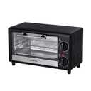 OVENTE 8L Countertop Toaster Oven with 60-Minute Timer, Adjustable Temperature Control, Easy-to-Clean Baking Pan, 750W Compact Mini for Pizza, Toast, Bake, and Broil, Black TO2808B