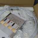 24.5" Black Lamps Set of 2, Modern Table Lamps for Living Room with USB C+A Ports, Creative Stripe Touch Lamps for Nightstand, 2 Bulbs Included