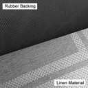 Bulijojo Linen Dirt Trapper Door Mat, 32"x48" Non Slip Entryway Mat Brown