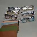 REAVEE 6 Pack Reading Glasses for Women Blue Light Blocking, Cute Square Computer Readers with Spring Hinge, +2.50