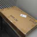 Vantas Folding No-Assembly Metal Pet Gate 120" Wide, 32" Extra Tall Dog Gate with Door Walk Through, Freestanding Accordion Puppy Gate Dog Door for Indoor & Outdoor, with 2PCS Support - Black