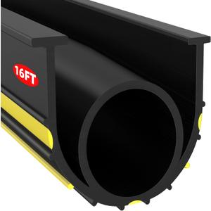 Jin&Bao Garage Door Bottom Weather Stripping Rubber Seal with T-Ends 5/ 16" - Protect Your Garage from Weather, Insects, and Dust with Premium Garage Door Draft Stopper（16FT, Yellow）